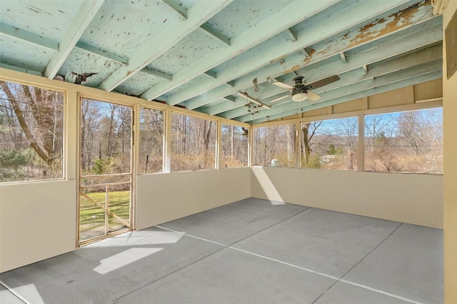 65 Hickory Ln, Bedford, NY 10506 - unfurnished sunroom with a ceiling fan