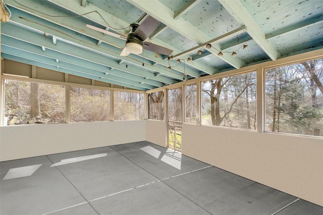 65 Hickory Ln, Bedford, NY 10506 - unfurnished sunroom with a ceiling fan