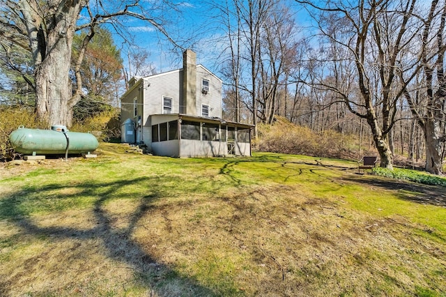 65 Hickory Ln, Bedford, NY 10506 - view of yard with a sunroom