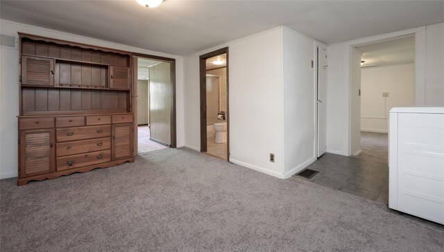 126-128 Christian Hill Rd, Dover Plains, NY 12522 - unfurnished bedroom featuring washer / clothes dryer, carpet floors, and ensuite bath
