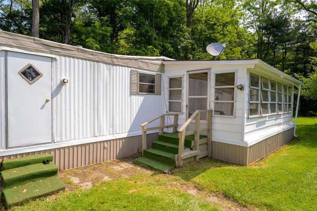 126-128 Christian Hill Rd, Dover Plains, NY 12522 - exterior space featuring a lawn and view of scattered trees