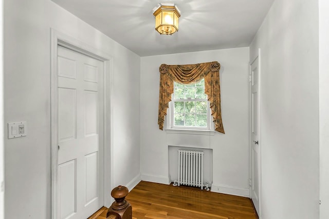 319 Maryland Ave, Freeport, NY 11520 - unfurnished bedroom with radiator, wood finished floors, and baseboards