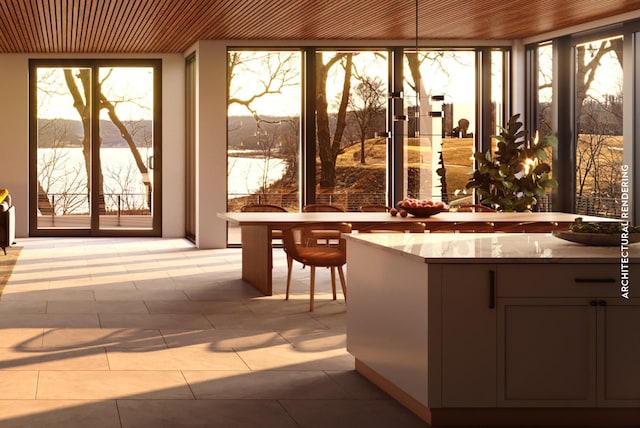 unfurnished sunroom featuring plenty of natural light