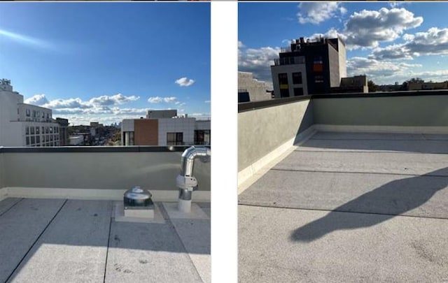 view of patio featuring a view of city