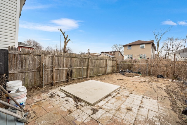 view of patio with a fenced backyard