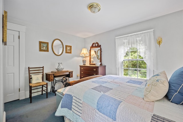 bedroom featuring carpet