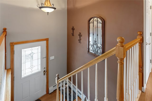 entrance foyer featuring wood finished floors