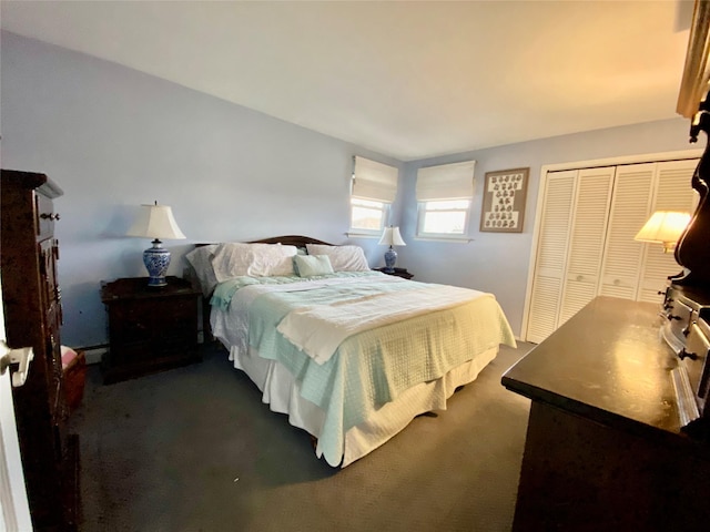 4081 Massachusetts Ave, Island Park, NY 11558 - bedroom with a closet and dark colored carpet