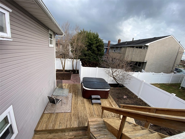 4081 Massachusetts Ave, Island Park, NY 11558 - wooden deck with a fenced backyard