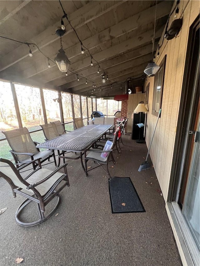 view of patio with outdoor dining area