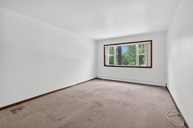 21 Hillside Rd, Slate Hill, NY 10973 - empty room with a baseboard radiator and carpet floors