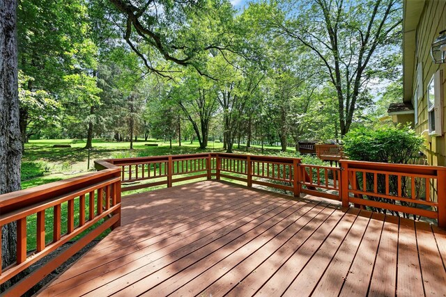 21 Hillside Rd, Slate Hill, NY 10973 - deck with view of scattered trees