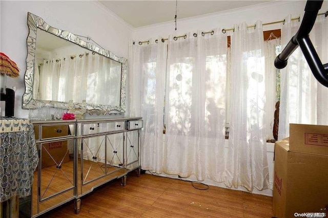 78-17 95th Ave, Ozone Park, NY 11416 - bathroom featuring ornamental molding and wood finished floors