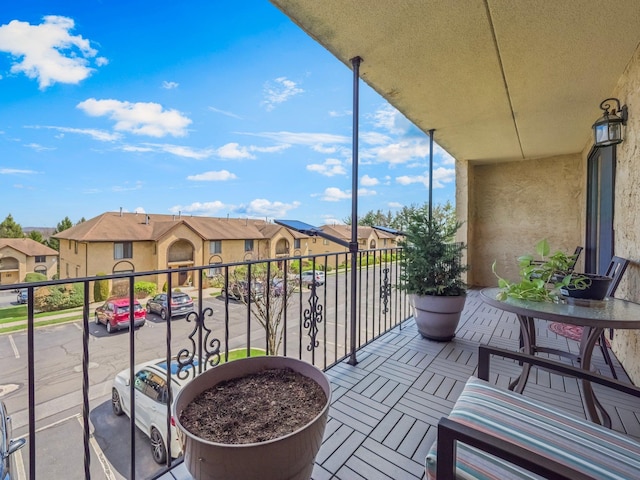balcony with a residential view