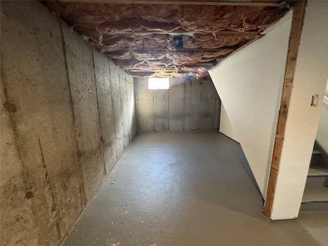 view of basement
