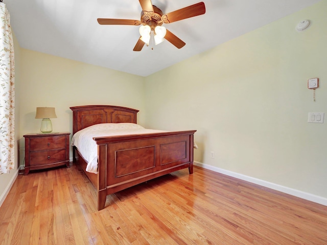 25 Devlin Rd, Eldred, NY 12743 - bedroom with a ceiling fan, baseboards, and light wood-type flooring