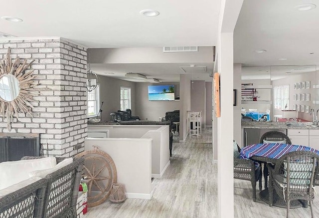 61 W Tiana Rd Unit 3, Hampton Bays, NY 11946 - interior space featuring visible vents, recessed lighting, and light wood-type flooring