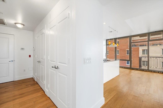 412 Kings Hwy Unit 6C, Brooklyn, NY 11223 - hallway with light wood finished floors and baseboards