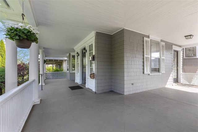 view of patio / terrace with a porch