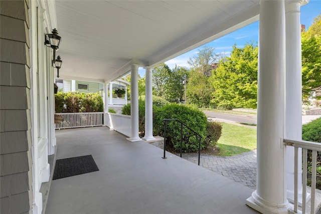 view of patio / terrace with a porch