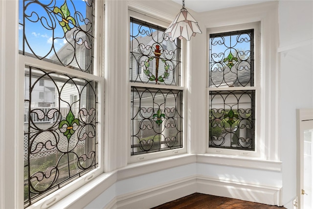 interior details featuring wood finished floors