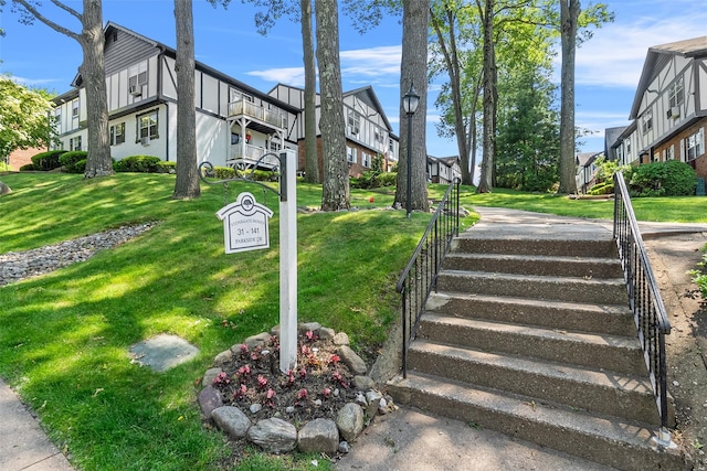 129 Parkside Dr, Suffern, NY 10901 - stairway with a residential view