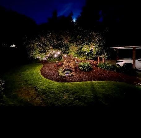 12 Bluebird Dr, Lake Luzerne, NY 12846 - yard at twilight featuring a yard