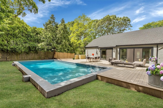 10 Hampton St, Westhampton Beach, NY 11978 - view of swimming pool featuring a deck