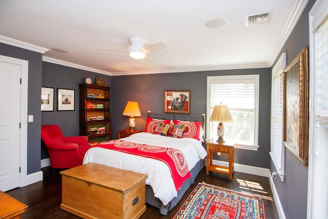 31 Paquatuck Ave, East Moriches, NY 11940 - bedroom featuring ornamental molding, visible vents, wood finished floors, and baseboards