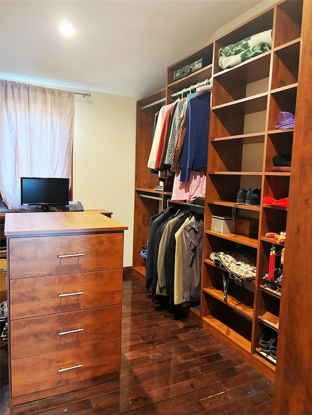 300 Ellen Pl, Oyster Bay, NY 11753 - walk in closet with dark wood-type flooring