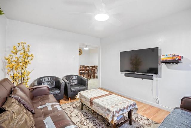 438 Shepherd Ave, Brooklyn, NY 11208 - living area featuring ceiling fan and wood finished floors