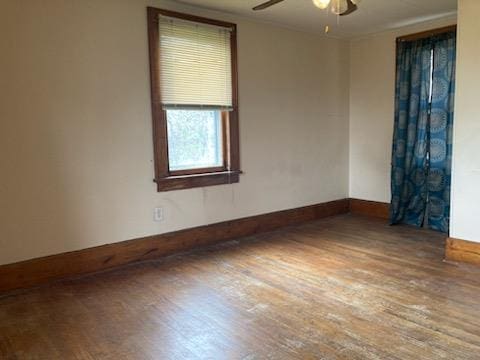 29 S Plank Rd, Westtown, NY 10998 - spare room featuring baseboards, a ceiling fan, and wood finished floors
