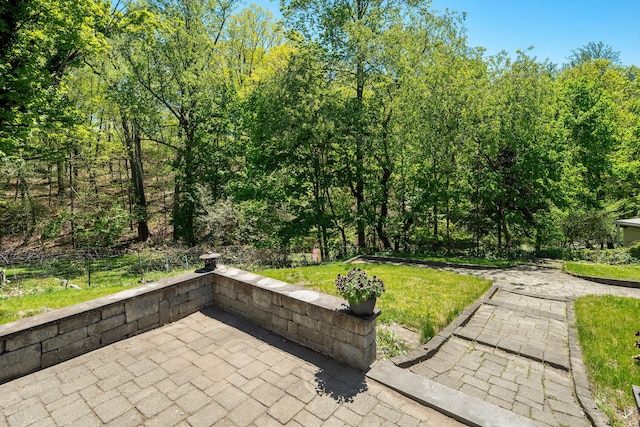 view of patio with fence