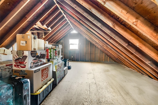 view of attic