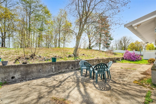 view of patio with fence