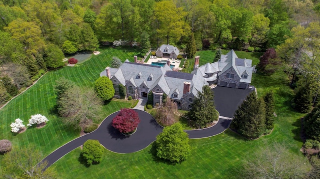 24 Penwood Rd, Bedford Corners, NY 10549 - aerial view with a forest view