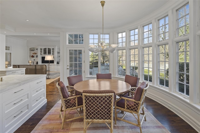 24 Penwood Rd, Bedford Corners, NY 10549 - sunroom / solarium featuring crown molding, wood finished floors, and recessed lighting