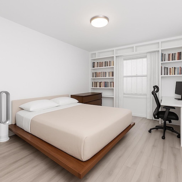 2630 Kingsbridge Ter Unit 2St, Bronx, NY 10463 - bedroom with light wood-style flooring and a desk