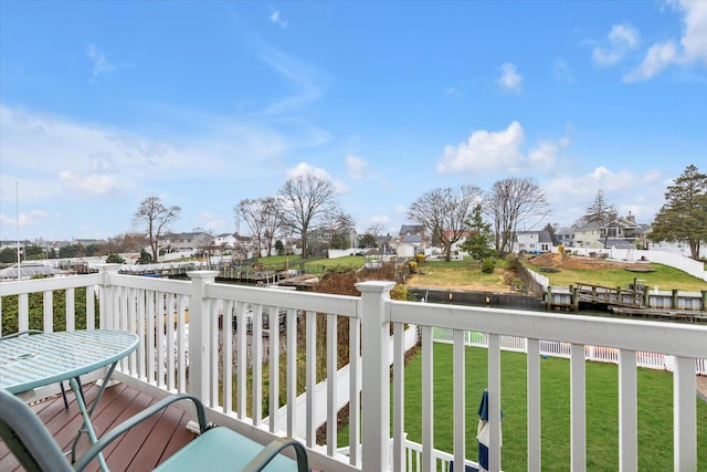 balcony with a residential view