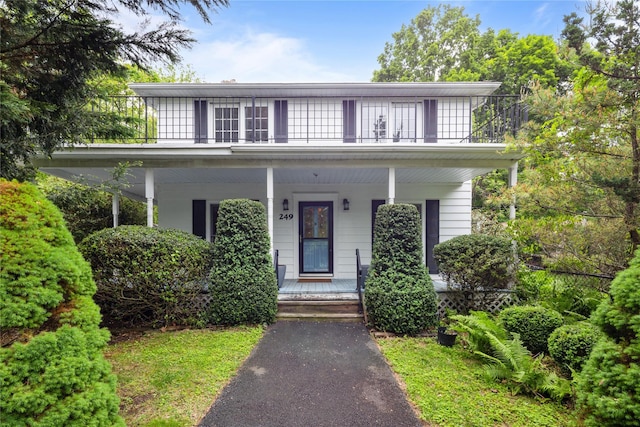 249 Cherry Ln, Airmont, NY 10901 - view of front of property with a porch and a balcony