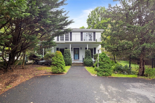249 Cherry Ln, Airmont, NY 10901 - colonial house with covered porch and a balcony