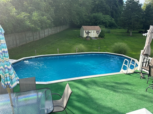 2659 Rte 52, Hopewell Junction, NY 12533 - view of pool featuring a storage shed, an outbuilding, fence, and a fenced in pool