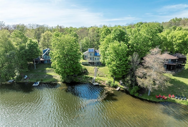 2716 Salt Point Tpke, Clinton Corners, NY 12514 - view from above of property featuring a nearby body of water and a forest