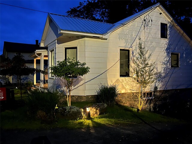 55 Upper Main St, Callicoon, NY 12723 - view of side of home featuring metal roof