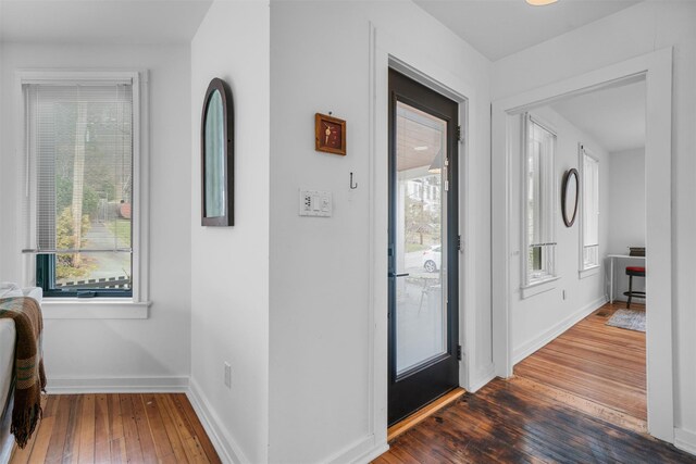 55 Upper Main St, Callicoon, NY 12723 - entryway featuring hardwood / wood-style floors and baseboards