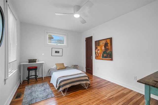 55 Upper Main St, Callicoon, NY 12723 - bedroom featuring wood finished floors, baseboards, and ceiling fan