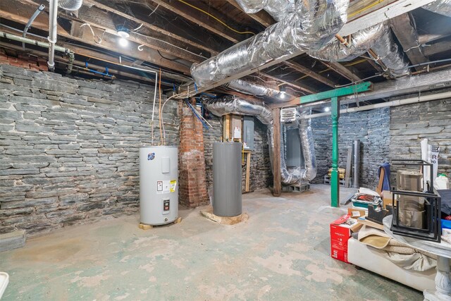 55 Upper Main St, Callicoon, NY 12723 - unfinished basement featuring water heater and heating unit