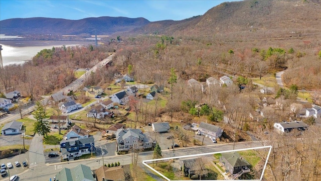 bird's eye view with a mountain view and a residential view