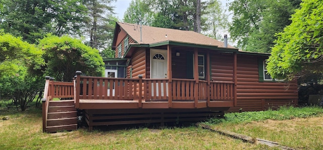 22 Ballard St, Smallwood, NY 12778 - log home featuring log veneer siding