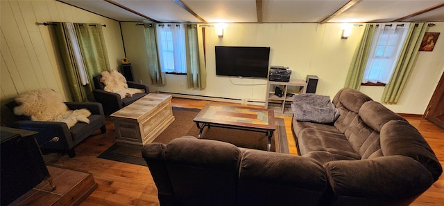 22 Ballard St, Smallwood, NY 12778 - living room featuring a wealth of natural light, wood finished floors, and vaulted ceiling